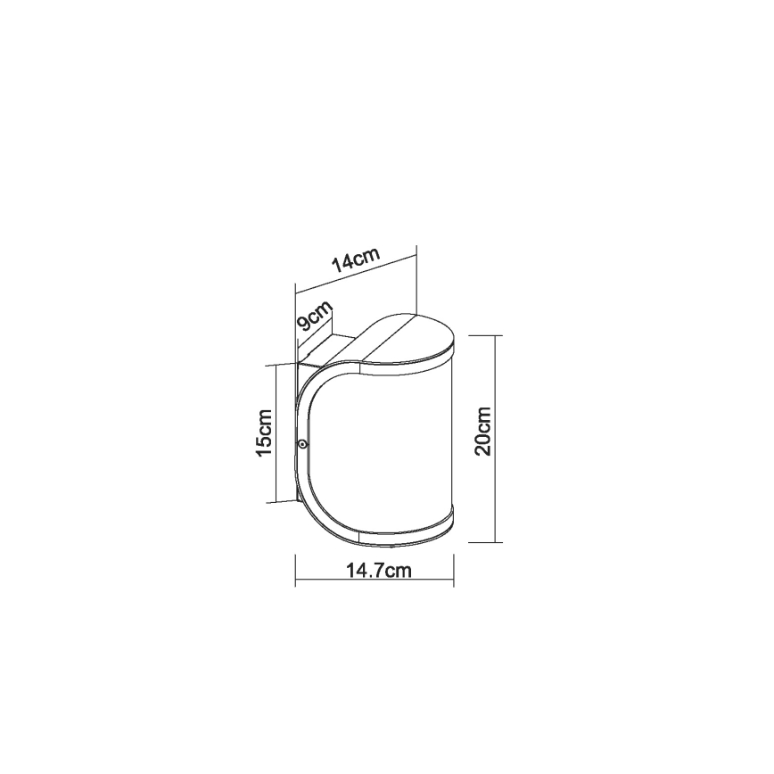 Globo 32128A - Applique da esterno SEGGA 1xE27/60W/230V IP44