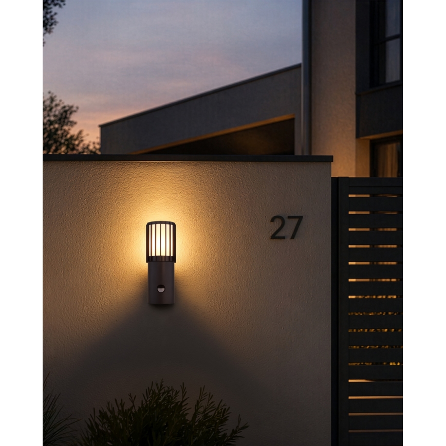 Globo - Applique murale d'extérieur avec détecteur 1xE27/15W/230V IP54