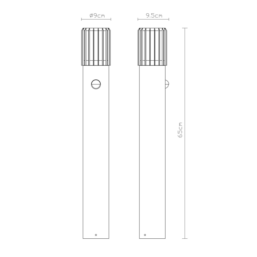 Globo - Lampe d'extérieur avec détecteur de mouvement 1xE27/15W/230V IP54 65 cm