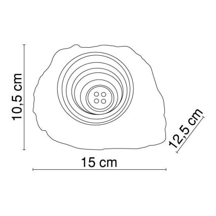 Globo 3302 - Luce LED solare decorativa KÁMEN 4xLED/0,06W/3,2V IP44