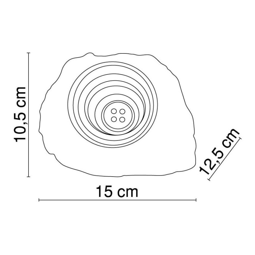 Globo 3302 - Luce LED solare decorativa KÁMEN 4xLED/0,06W/3,2V IP44
