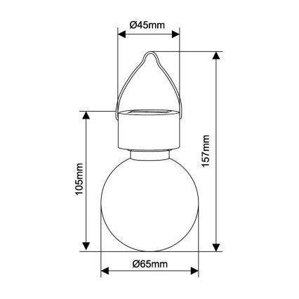 Globo 33056 - Lampada solare LED/0,06W/3,2V IP44 400 mAh