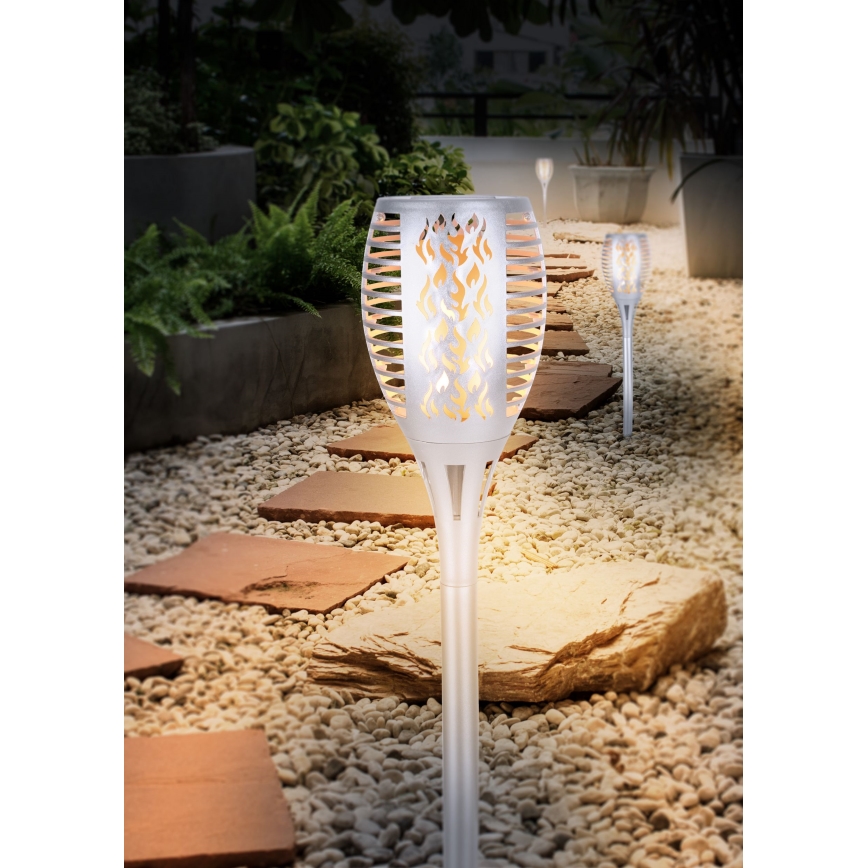 Globo - Lampe solaire LED/3,6W/3V 1800K IP44 chrome brillant