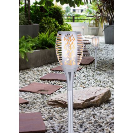 Globo - Lampe solaire LED/3,6W/3V 1800K IP44 chrome brillant