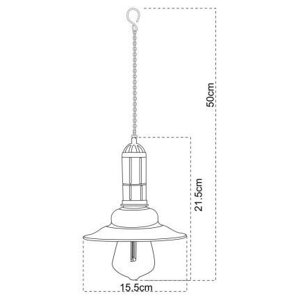 Globo - Lampadario solare LED con catena LED/0,06W/1,2V IP44
