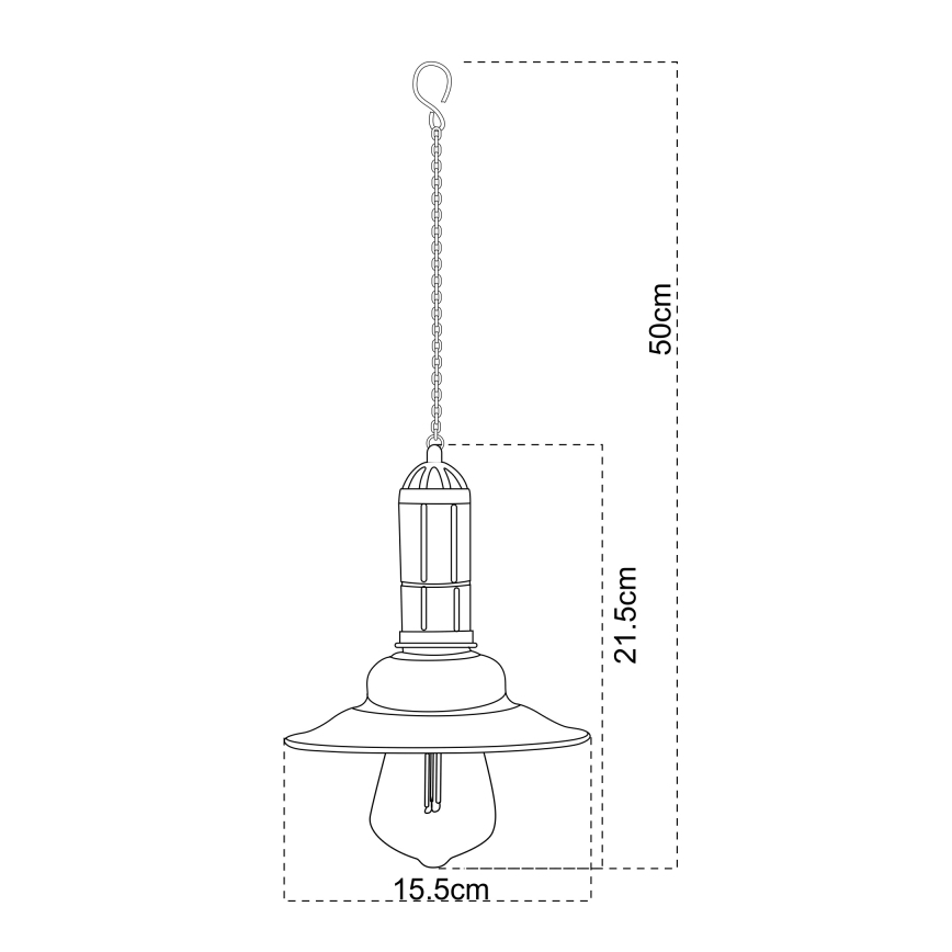 Globo - Suspension chaîne solaire LED/0,06W/1,2V IP44 150 mAh