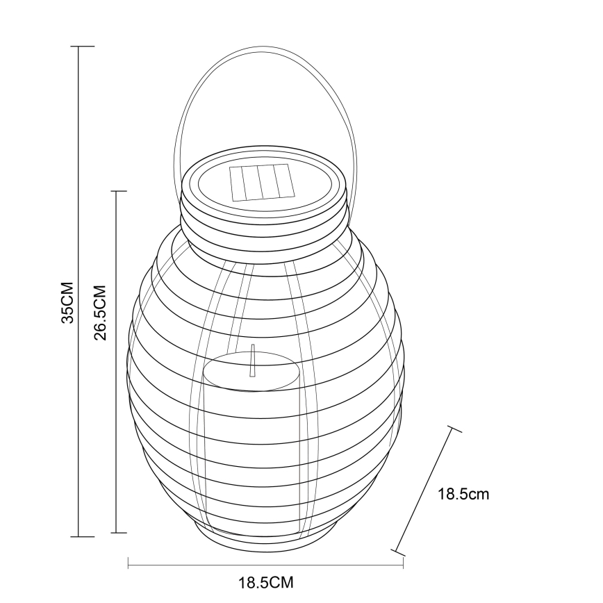 Globo – LED-Solarleuchte LED/0,06W/3,2V IP44 Rattan