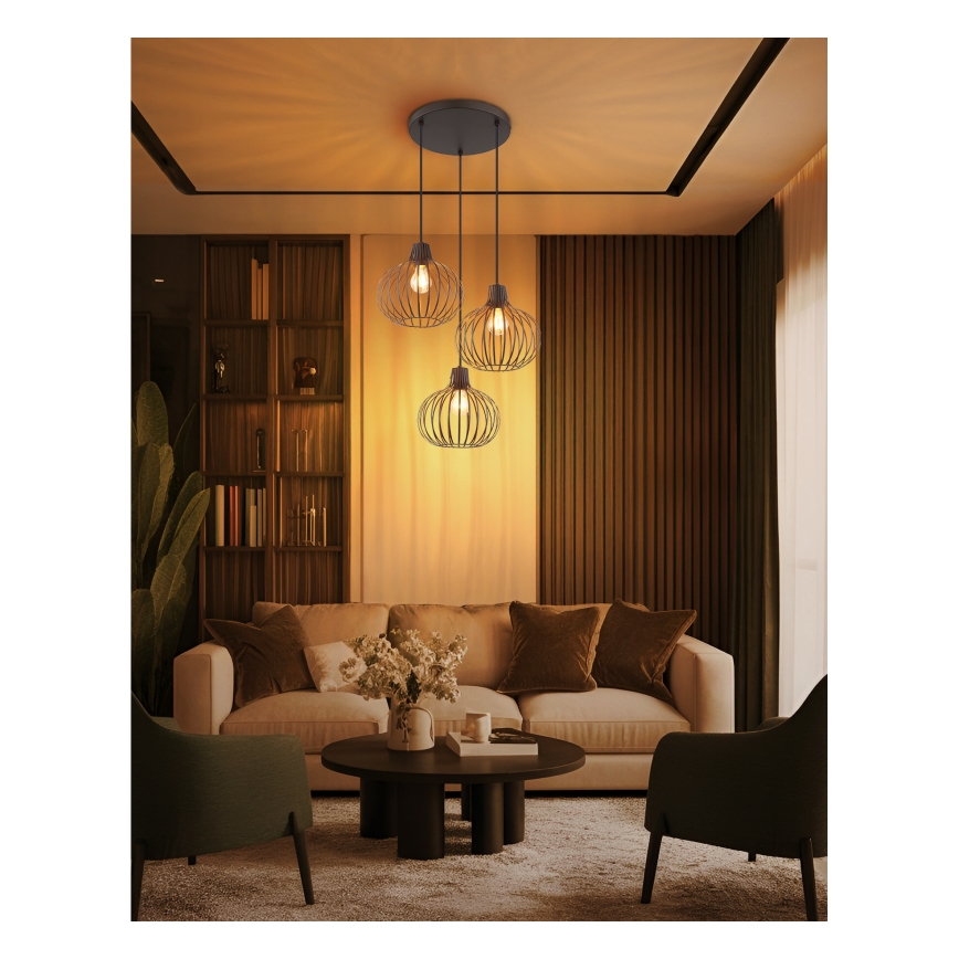 Globo - Lustre sur câble 3xE27/40W/230V