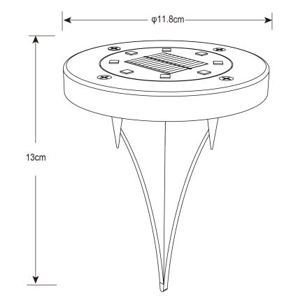 Globo - SET 2x LED Lampada solare LED/0,8W/3V IP44