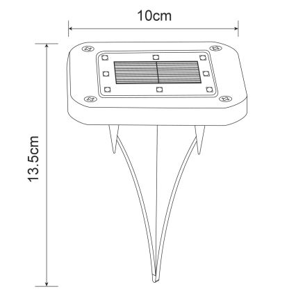 Globo - LOT 2x Éclairage solaire LED/0,8W/1,2V IP44 300 mAh