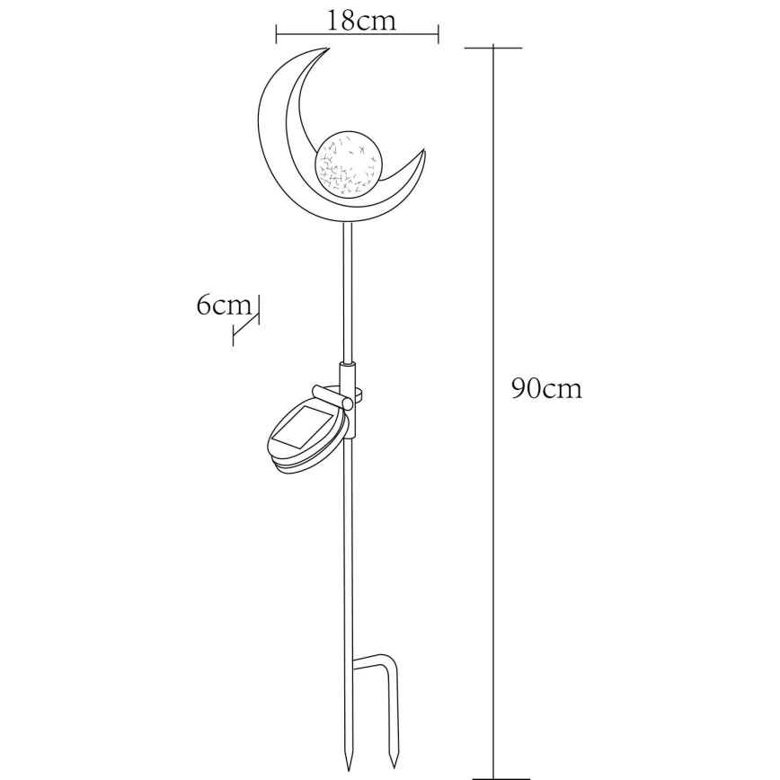Globo - Éclairage solaire LED/0,02W/3V 600mAh IP44 bronze