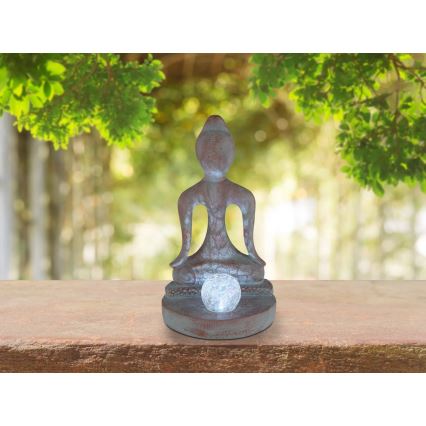 Globo - LED-Solarleuchte LED/3V IP44 200 mAh Buddha-Figur