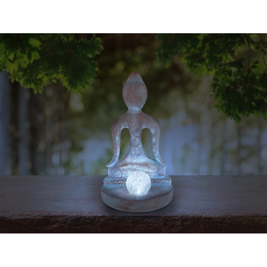 Globo - LED-Solarleuchte LED/3V IP44 200 mAh Buddha-Figur