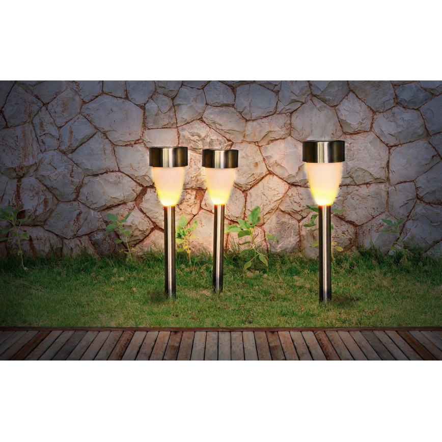 Globo - SET 3x Solarlampe 3xLED/0,06W/1,2V IP44
