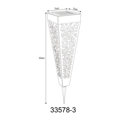 Globo - SET 3x LED-Solarleuchte LED/0,1W/3V IP44