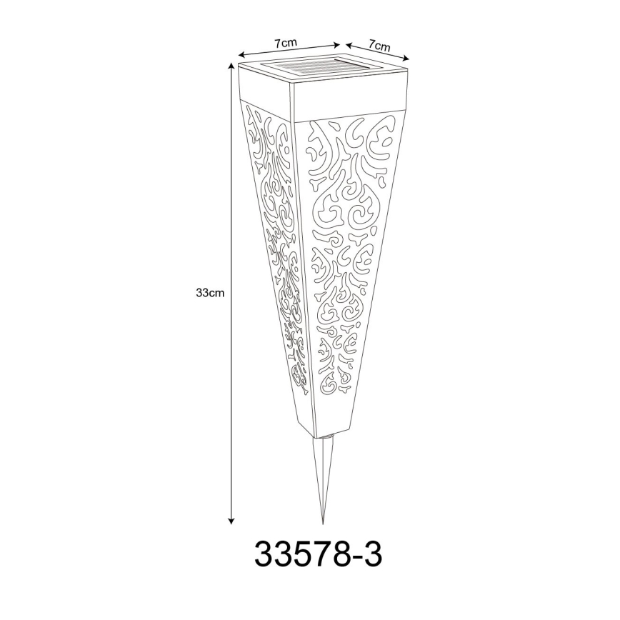 Globo - SET 3x LED-Solarleuchte LED/0,1W/3V IP44