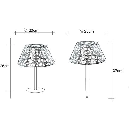 Globo - Éclairage solaire LED/0,06W/3V 3000K IP44 300 mAh