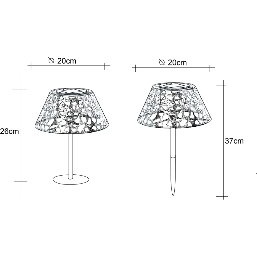 Globo - Éclairage solaire LED/0,06W/3V 3000K IP44 300 mAh