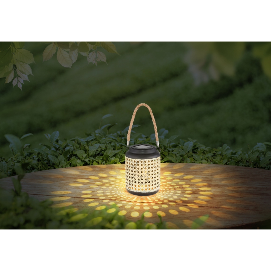 Globo - Lampe solaire LED/0,06W/3V 3000K IP44 bambou