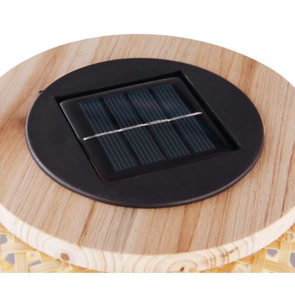 Globo - Lampe solaire LED/0,06W/3V bambou IP44