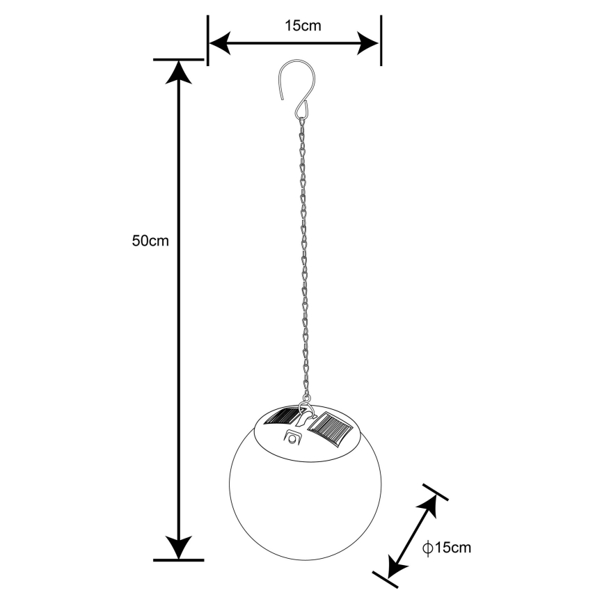 Globo - LED-Solarhängeleuchte an Kette 20xLED/0,06W/1,2V d 15 cm IP44