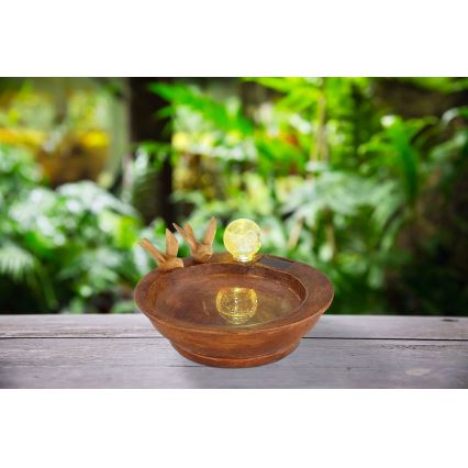 Globo - Éclairage solaire LED/0,06W/3V IP44 bain pour oiseau