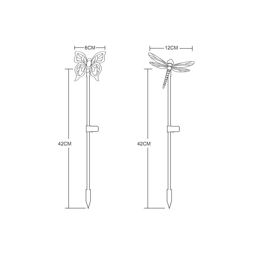 Globo - LOT 4x Lampe solaire LED LED/0,06W/3V IP44