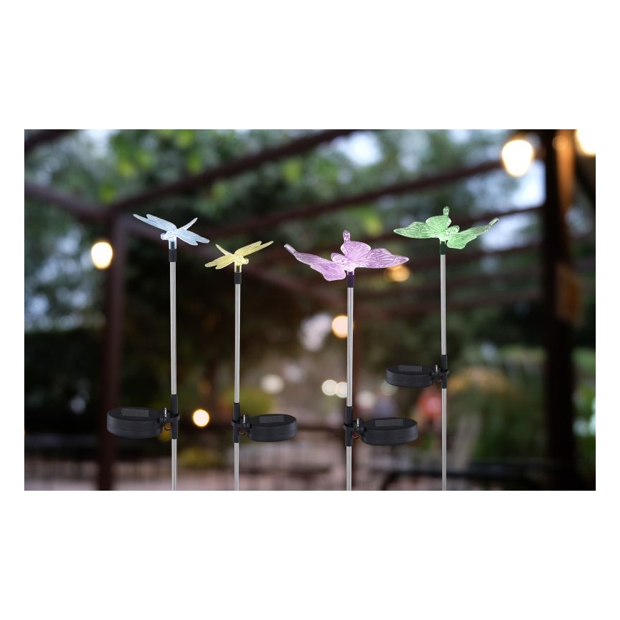 Globo - LOT 4x Lampe solaire LED LED/0,06W/3V IP44