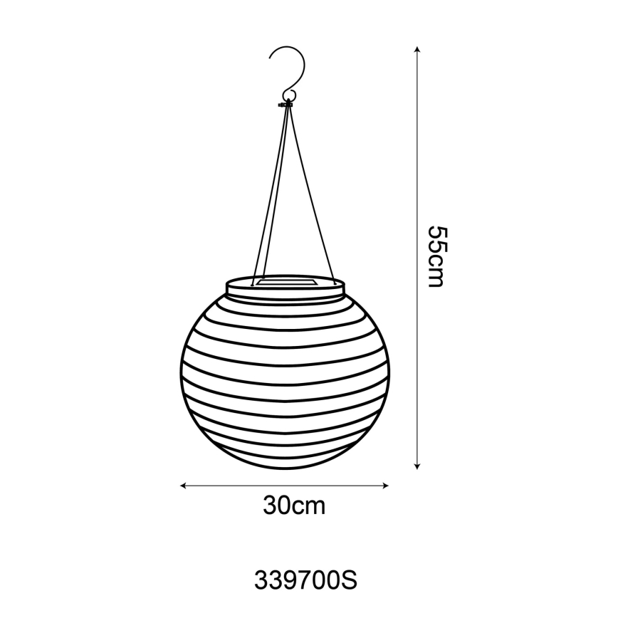 Globo - Höhenverstellbare LED-Solar-Pendelleuchte LED/0,5W/3V IP44 beige