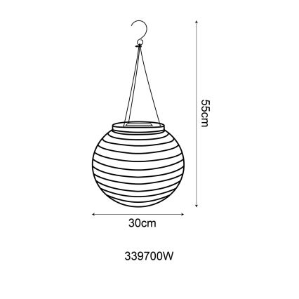 Globo - LED Lampada solare a sospensione LED/0,5W/3V IP44 bianco