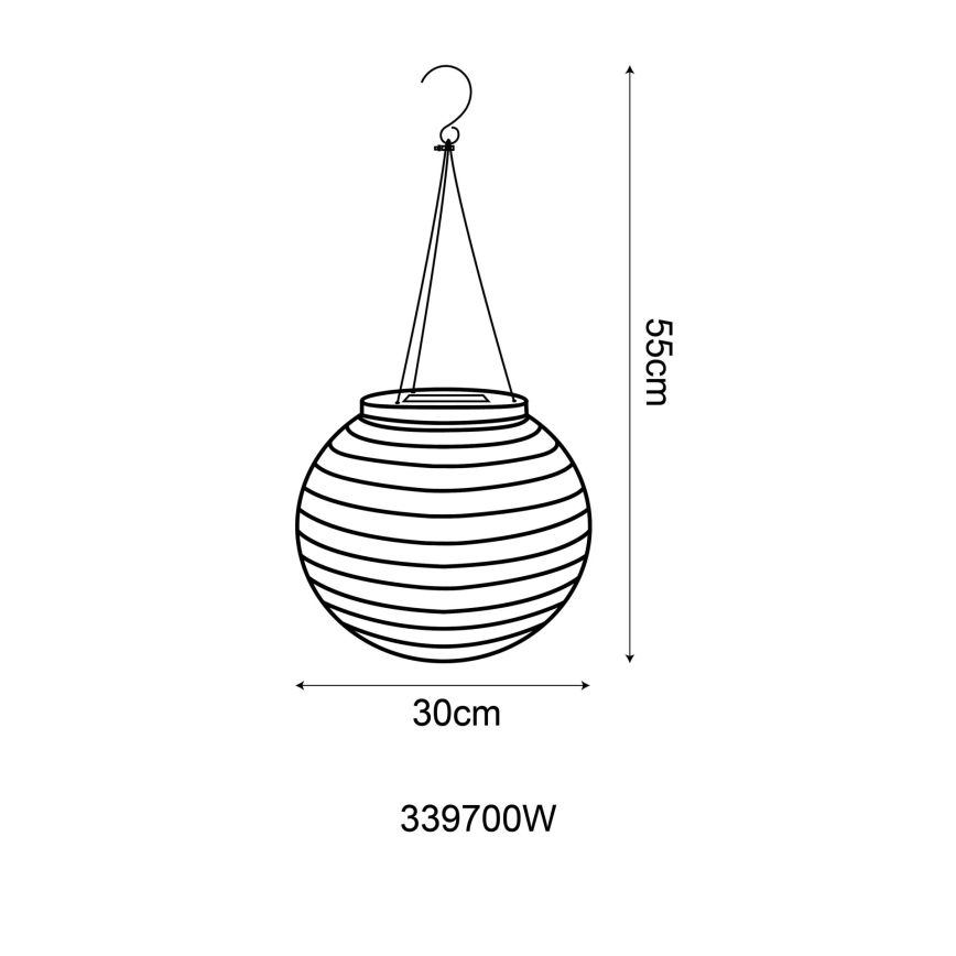 Globo - LED Lampada solare a sospensione LED/0,5W/3V IP44 bianco