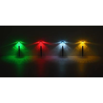 Globo - SET 4x Lampada solare LED RGB LED/0,05W/3V IP44