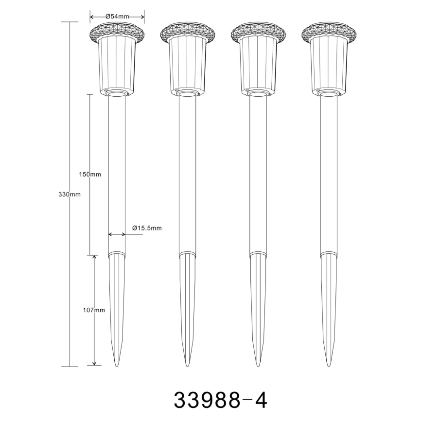 Globo - SET 4x LED-Solarleuchte LED/0,06W/1,2V IP44