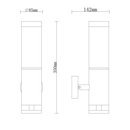 Globo - Applique da esterno 1xE27/15W/230V IP44