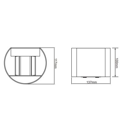 Globo - Applique da esterno 2xLED/3W/230V IP54