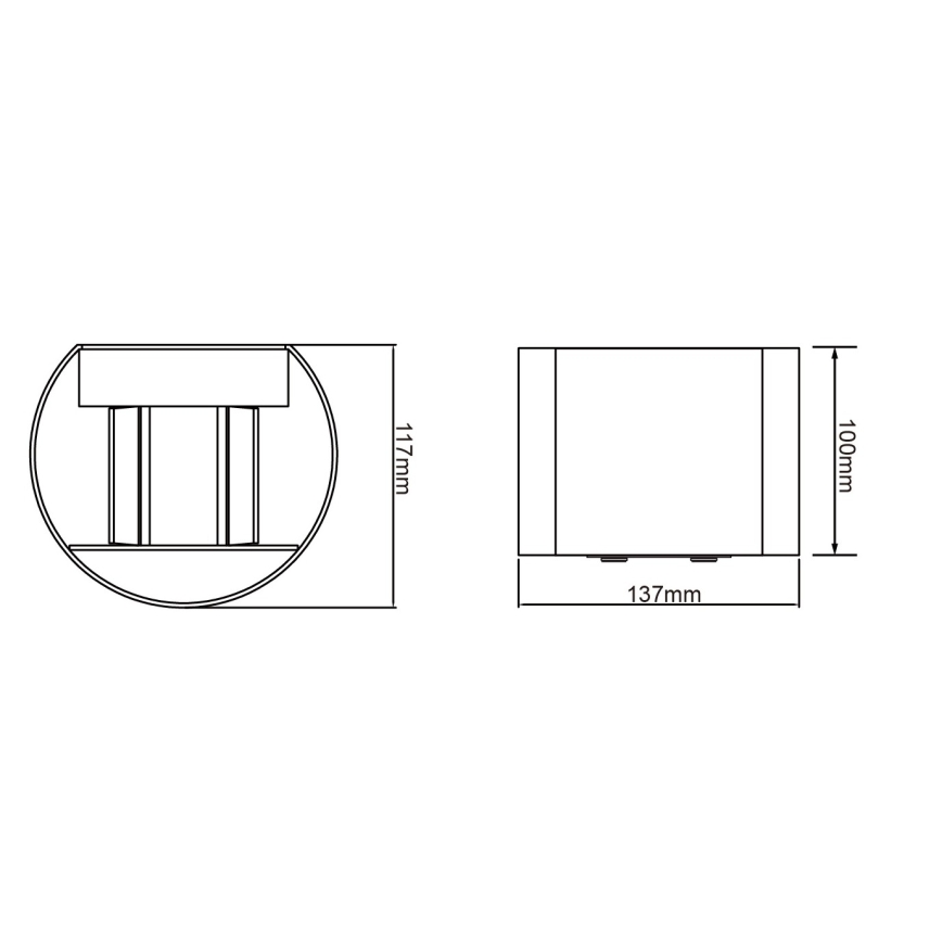 Globo - Applique da esterno 2xLED/3W/230V IP54