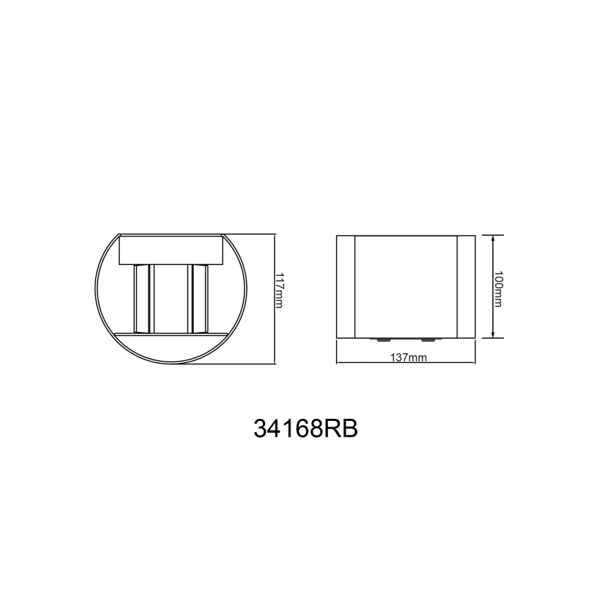 Globo - Applique a LED da esterno 2xLED/3W/230V IP44 nero
