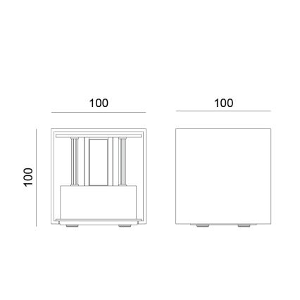 Globo - LED Applique murale d'extérieur 2xLED/3W/230V IP54