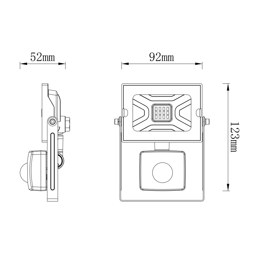 Globo - LED-Flutlicht mit Sensor LED/10W/230V IP44