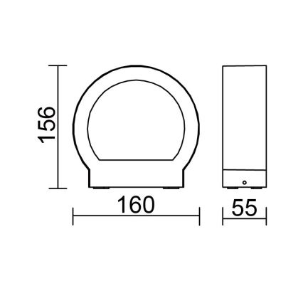 Globo - Applique murale d'extérieur LED/6W/230V IP54