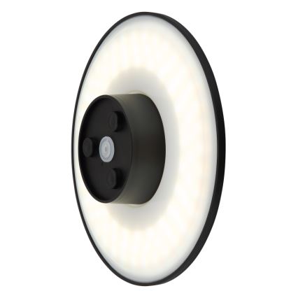 Globo - Lampada da parete LED da esterno LED/15W/230V 3000/4000/6000K diam. 25,2 cm IP44 nero
