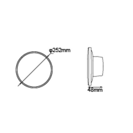 Globo - Lampada da parete LED da esterno LED/15W/230V 3000/4000/6000K diam. 25,2 cm IP44 nero