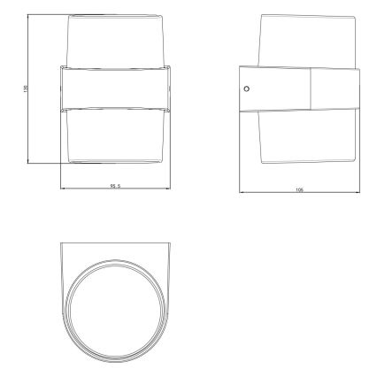 Globo - LED-Außenwandleuchte LED/10W/230V 3000K IP44