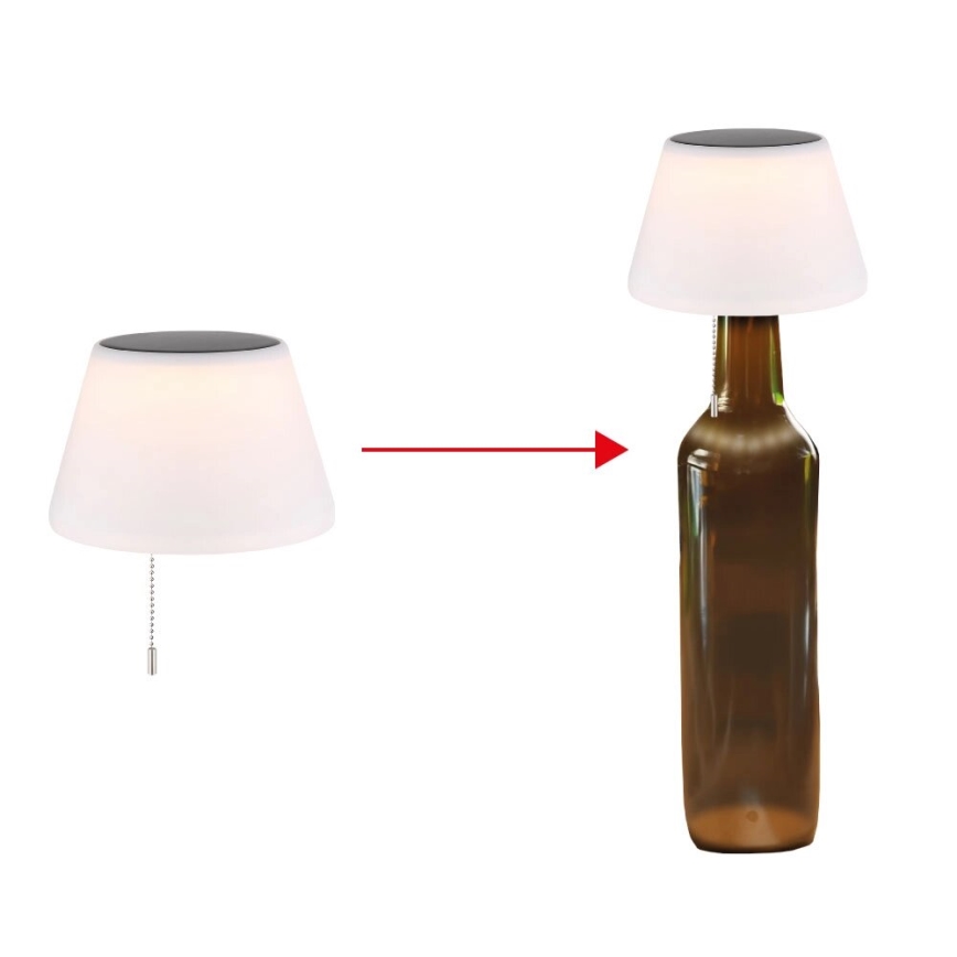 Globo - LED Paralume solare per bottiglie 10xLED/1,5W/3V IP44