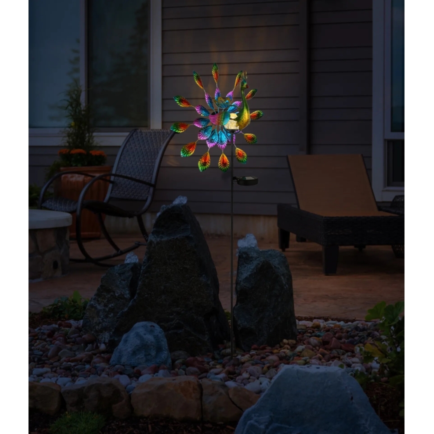 Globo - LED Solare decorazione LED/0,06W/3V IP44 pavone