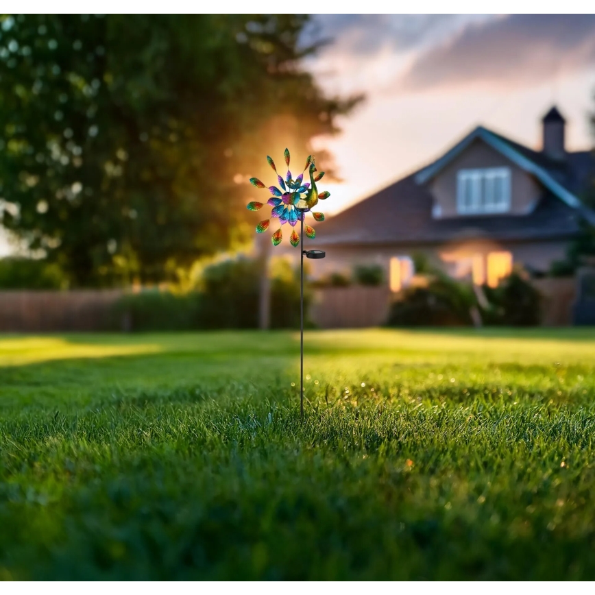 Globo - LED Solare decorazione LED/0,06W/3V IP44 pavone