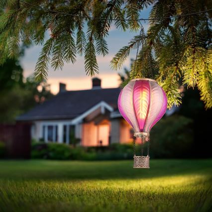 Globo - LED Decorazione solare a ciondolo 20xLED/0,5W/3V IP44 mongolfiera
