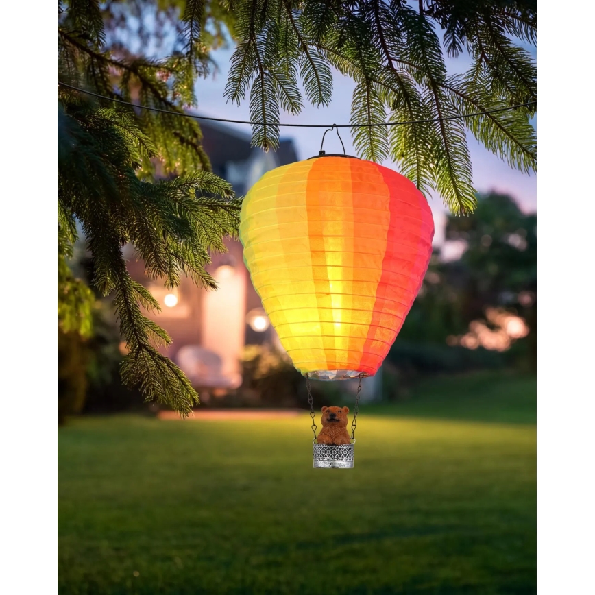 Globo - Décoration solaire suspendue 24xLED/0,06W/3V IP44 montgolfière