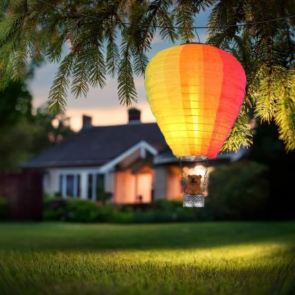 Globo - Décoration solaire suspendue 24xLED/0,06W/3V IP44 montgolfière