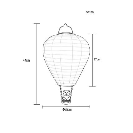 Globo - Décoration solaire suspendue 24xLED/0,06W/3V IP44 montgolfière
